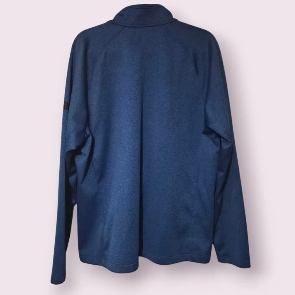 The North Face Canyon Flats Fleece Full-Zip Blue Jacket Mens XL w/Embroiderey